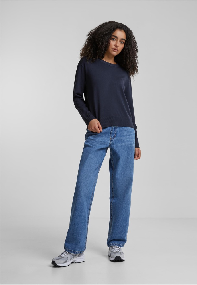 UrbanClassicsDamenLadiesKnittedRoundneckSweaterTB6902Navy-3XL