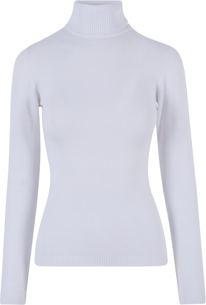 UrbanClassicsDamenLadiesKnittedTurtleneckSweaterWhite-3XL
