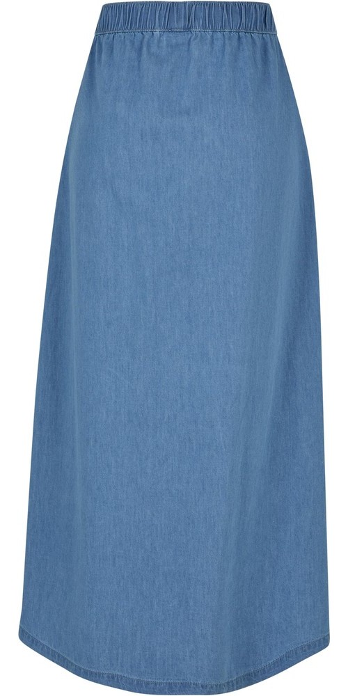 UrbanClassicsDamenJeansrockLadiesLongWideLightDenimSkirt