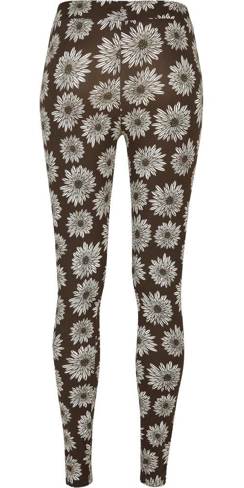 UrbanClassicsDamenLadiesSoftAOPLeggingsBrowncamomile-4XL