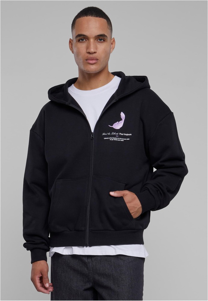 MTUpscaleSweatshirtViveLaLiberteHeavyOversizeZipHoodyBlack