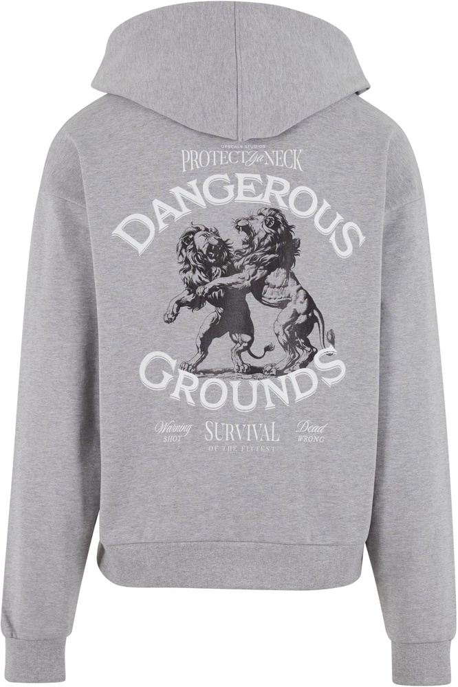 MTUpscaleDangerousGroundsOversizeZipHoodyMT3608HeatherGrey-3XL