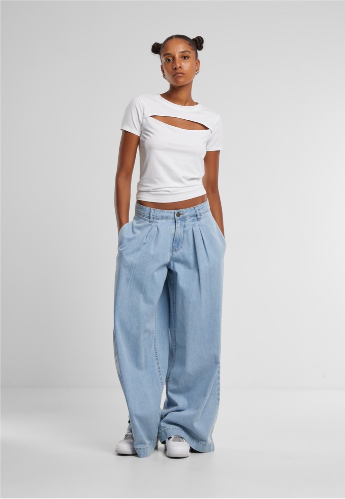 UrbanClassicsDamenLadiesShortCutOutTeeTB7454