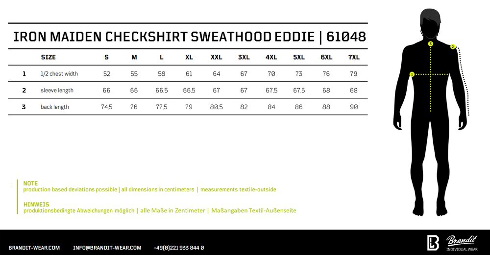 BranditCheckshirtIronMaidenCheckshirtSweathoodEddy61048