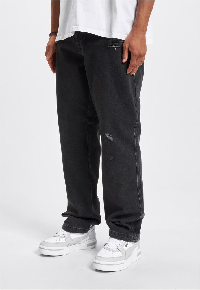 DEFJeanshoseSlimFitJeansDFJS231BlackWashedDestroyed-30