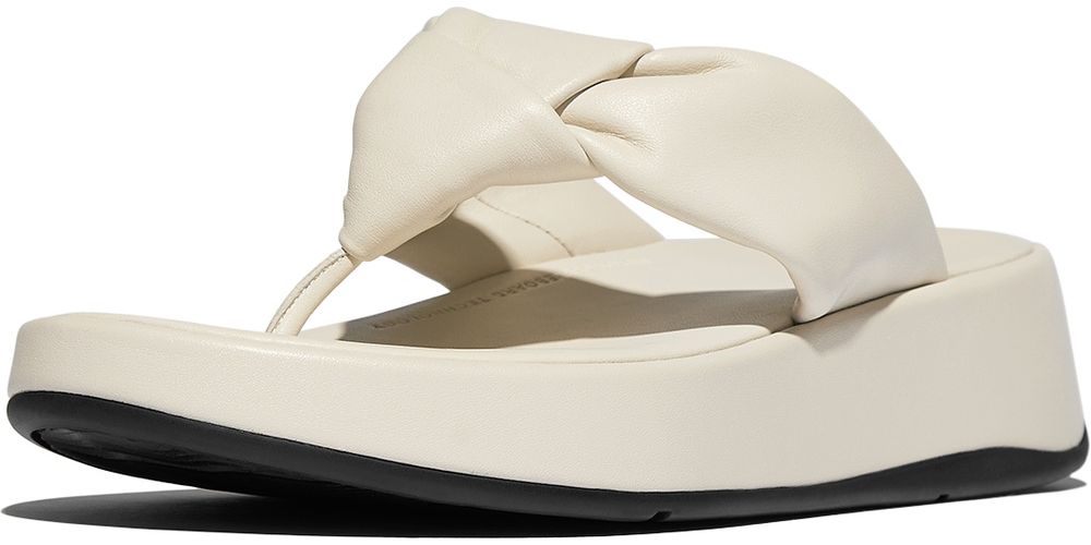 FitFlopDamenFlipFlopsF-ModeKnotSoft-LeatherFlatformToe-PostSandalsIY1ParisBeige-36