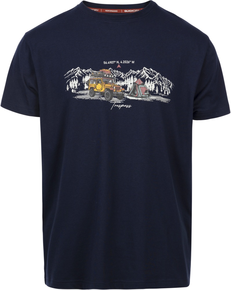 TrespassT-ShirtHortonCasualPrintedTshirtNavy-M