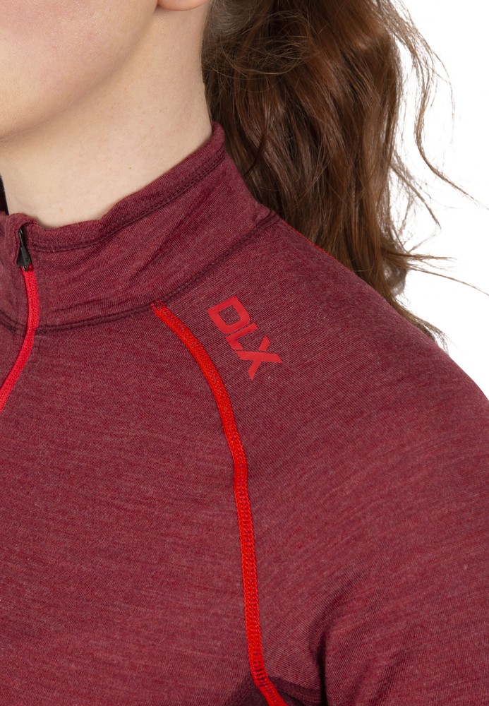 DLXDamenFunktionsunterwscheGretal-FemaleBaseLayerTopDarkHibiscusMarl