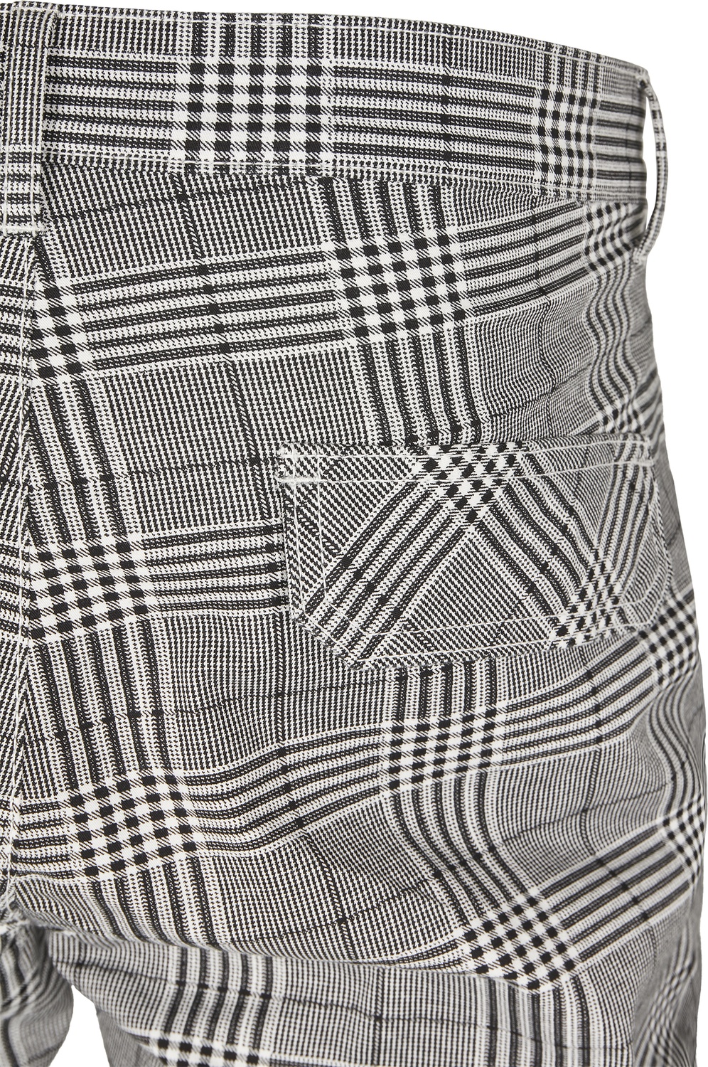 UrbanClassicsHoseAOPGlencheckCargoJogPantsWhiteBlack