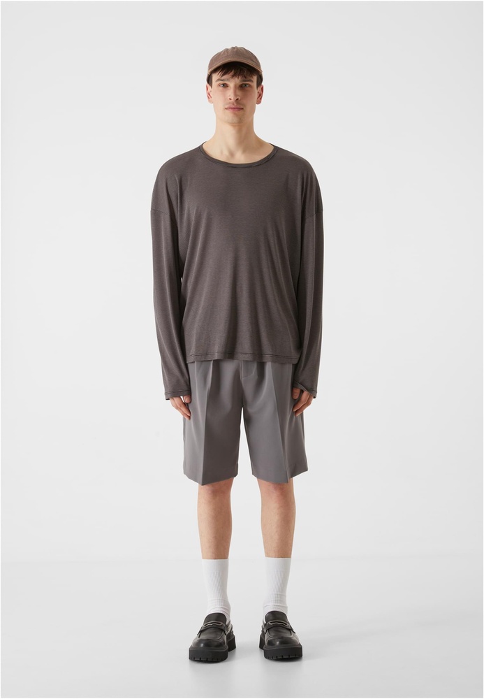 LostYouthDoublePleatedDressedShortsLY412Grey-28