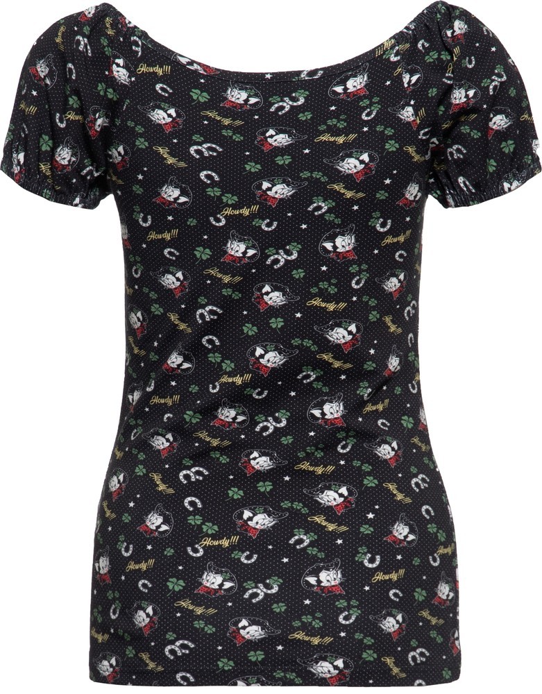 QueenKerosinDamenHowdyT-ShirtSchwarz