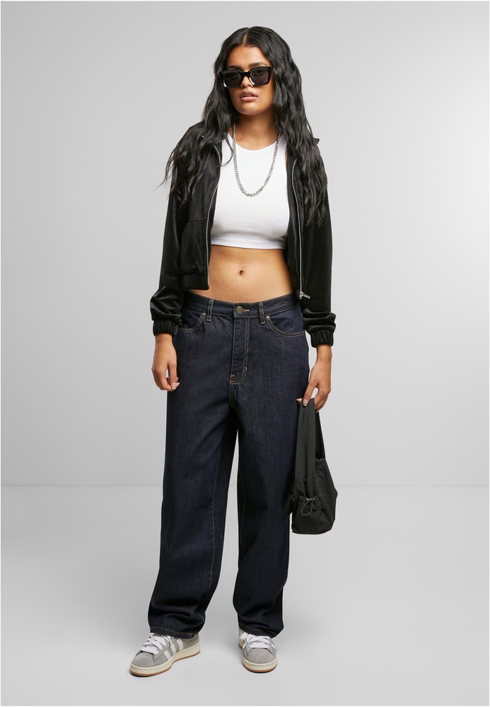 UrbanClassicsDamenLadiesShortVelvetTrackJacketTB7113