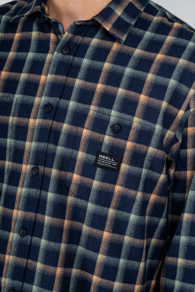 ReellHemdShirtAlvarCheckShirt1302-048-22-150NavyGreenOrange-S