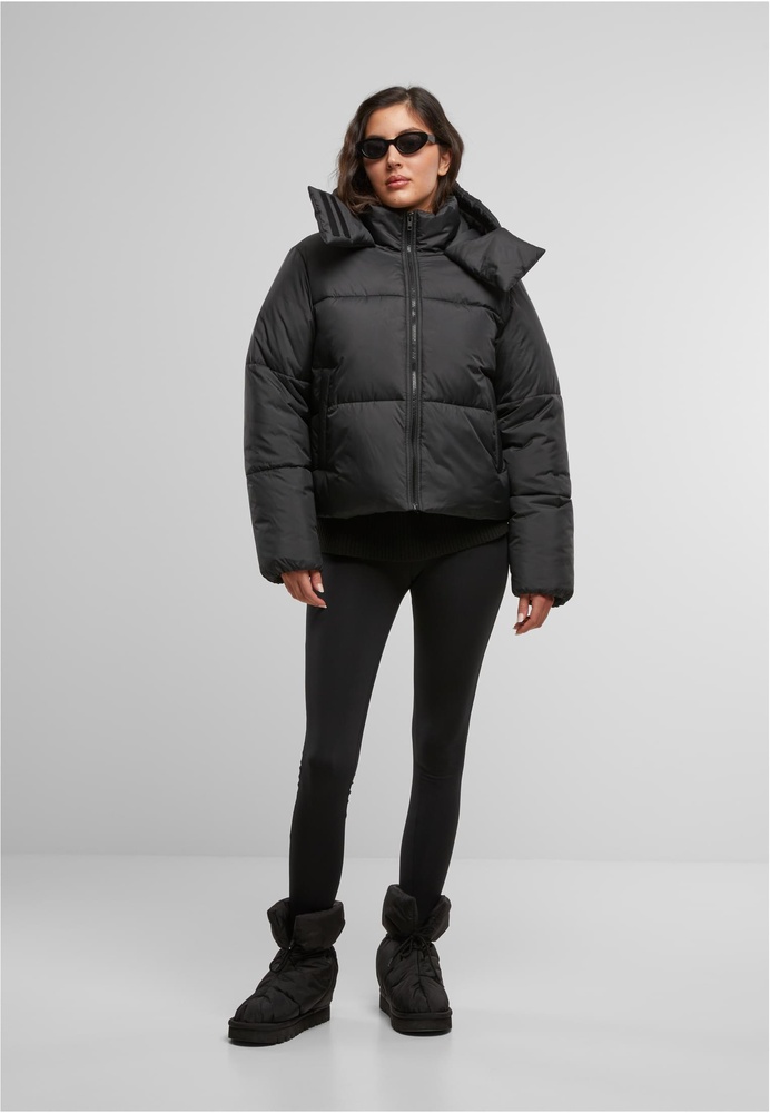 UrbanClassicsDamenSteppjackeLadiesHoodedCollarPufferJacketTB7797Black-L