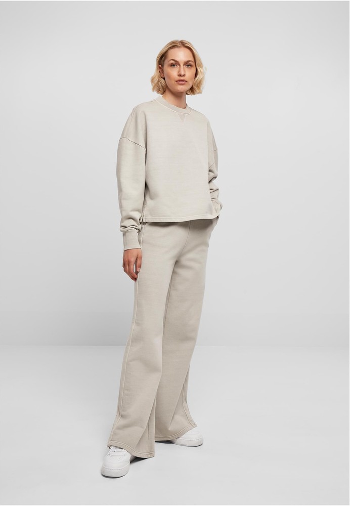 UrbanClassicsDamenSweatshirtLadiesHeavyTerryGarmentDyeCrewneckWarmgrey-3XL