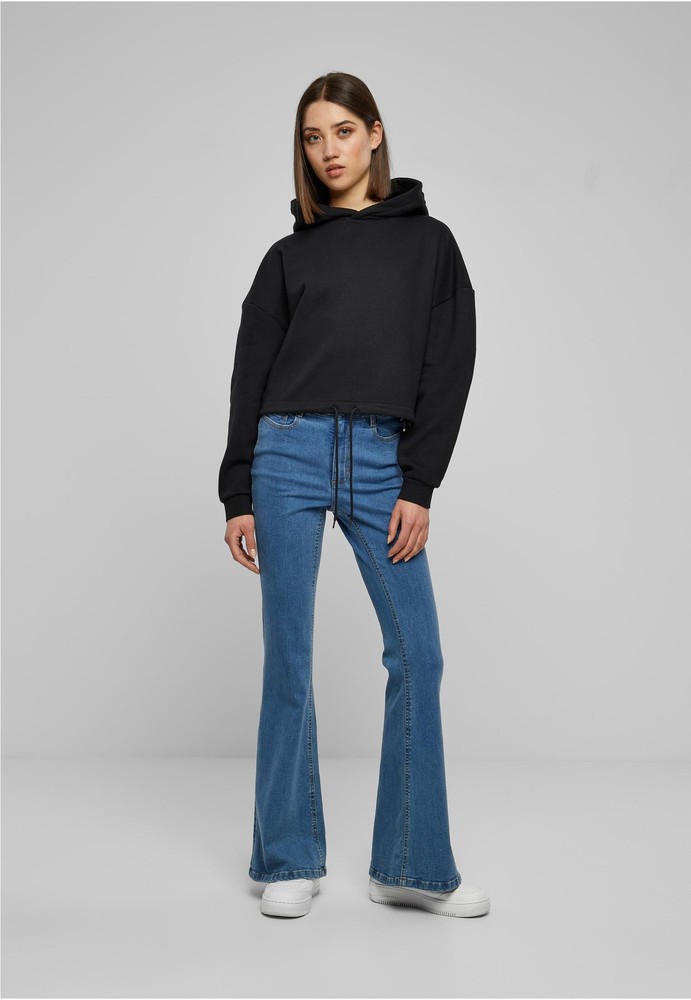 UrbanClassicsDamenLadiesCroppedOversizedHoodieBlack-3XL