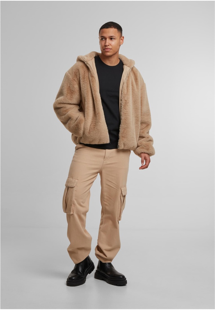 UrbanClassicsFullZipFauxFurHoodieTB7932Wetsand-L