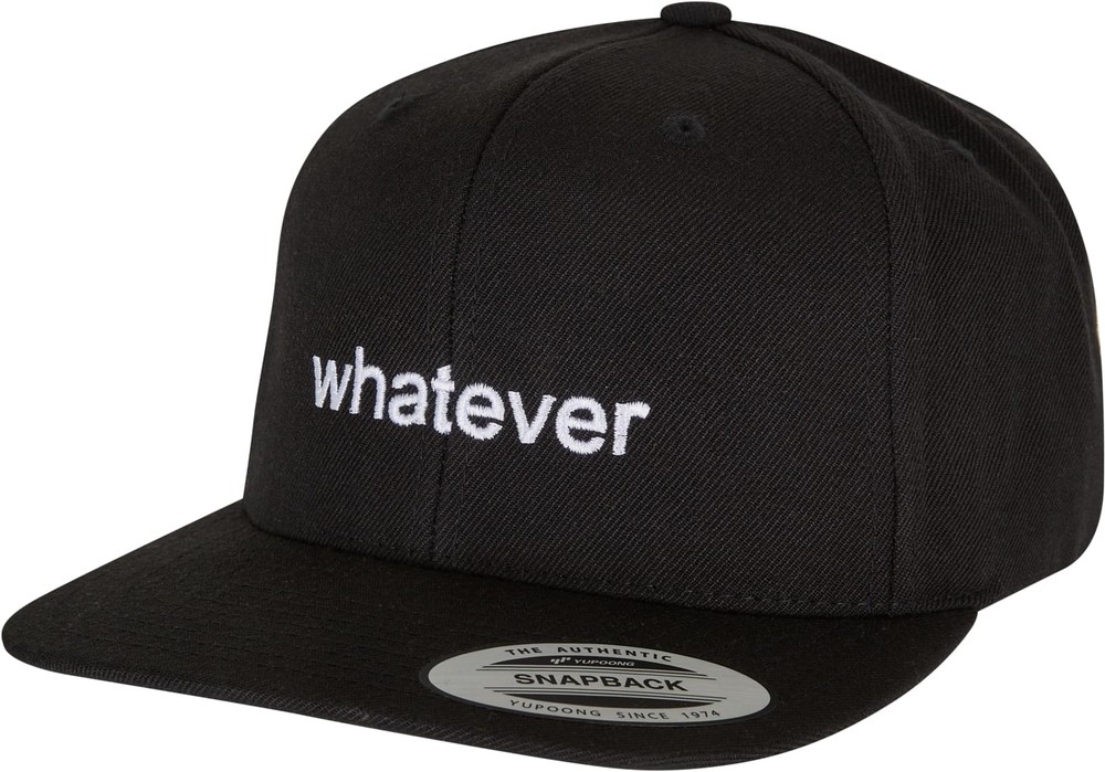 MisterTeeCapWhateverSnapbackBlackWhite