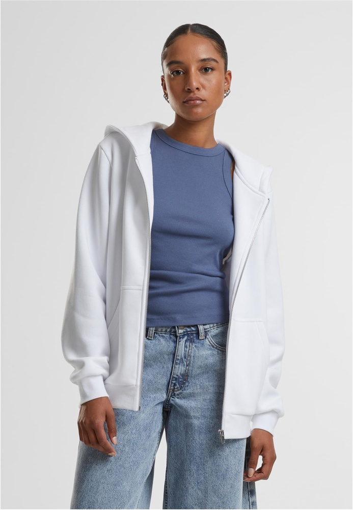 UrbanClassicsDamenLadiesFluffyZipHoodyTB7286White-3XL