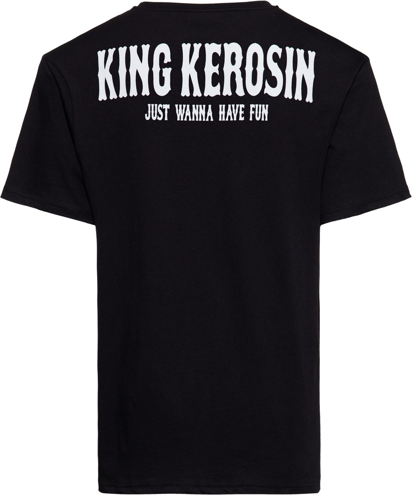 KingKerosinT-ShirtContrastSeamDrinkHardKKU41057