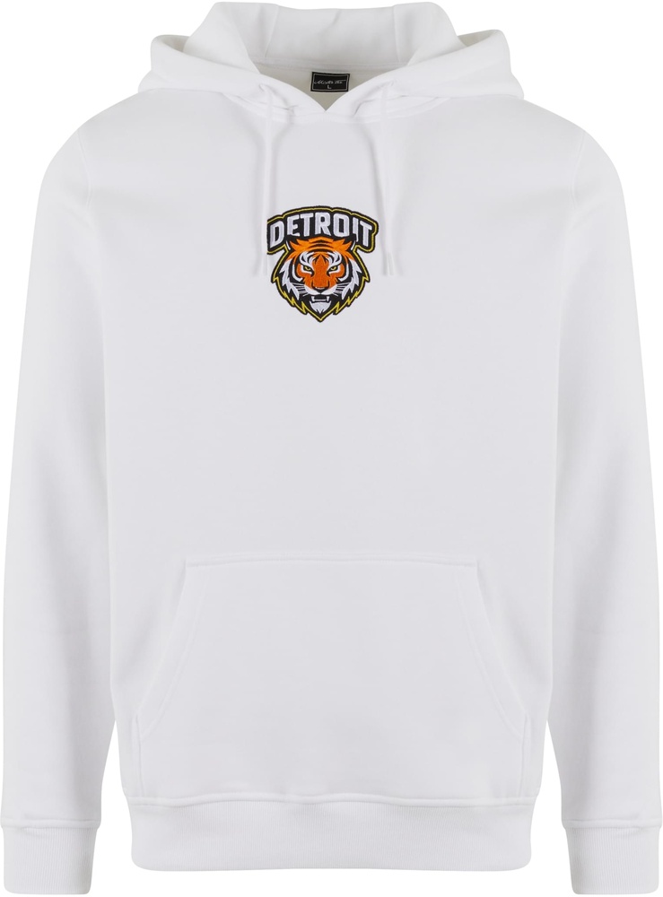 MisterTeeDetroitTigerHeadPatchHoodyMT3690White-3XL