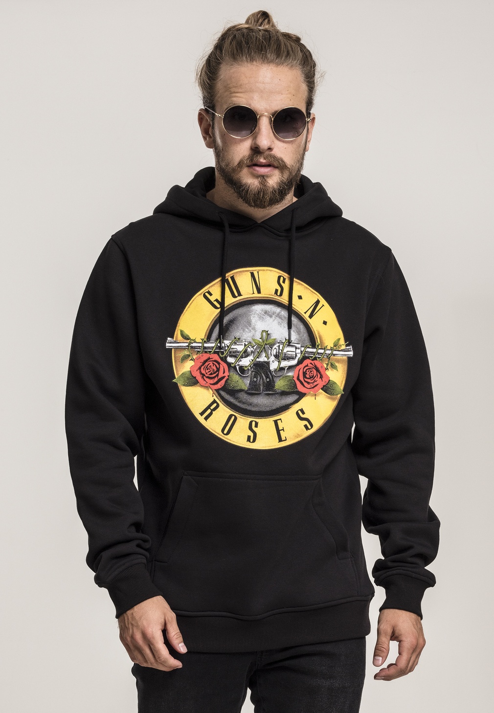 MerchcodeHoodieGunsnRosesLogoHoodyBlack