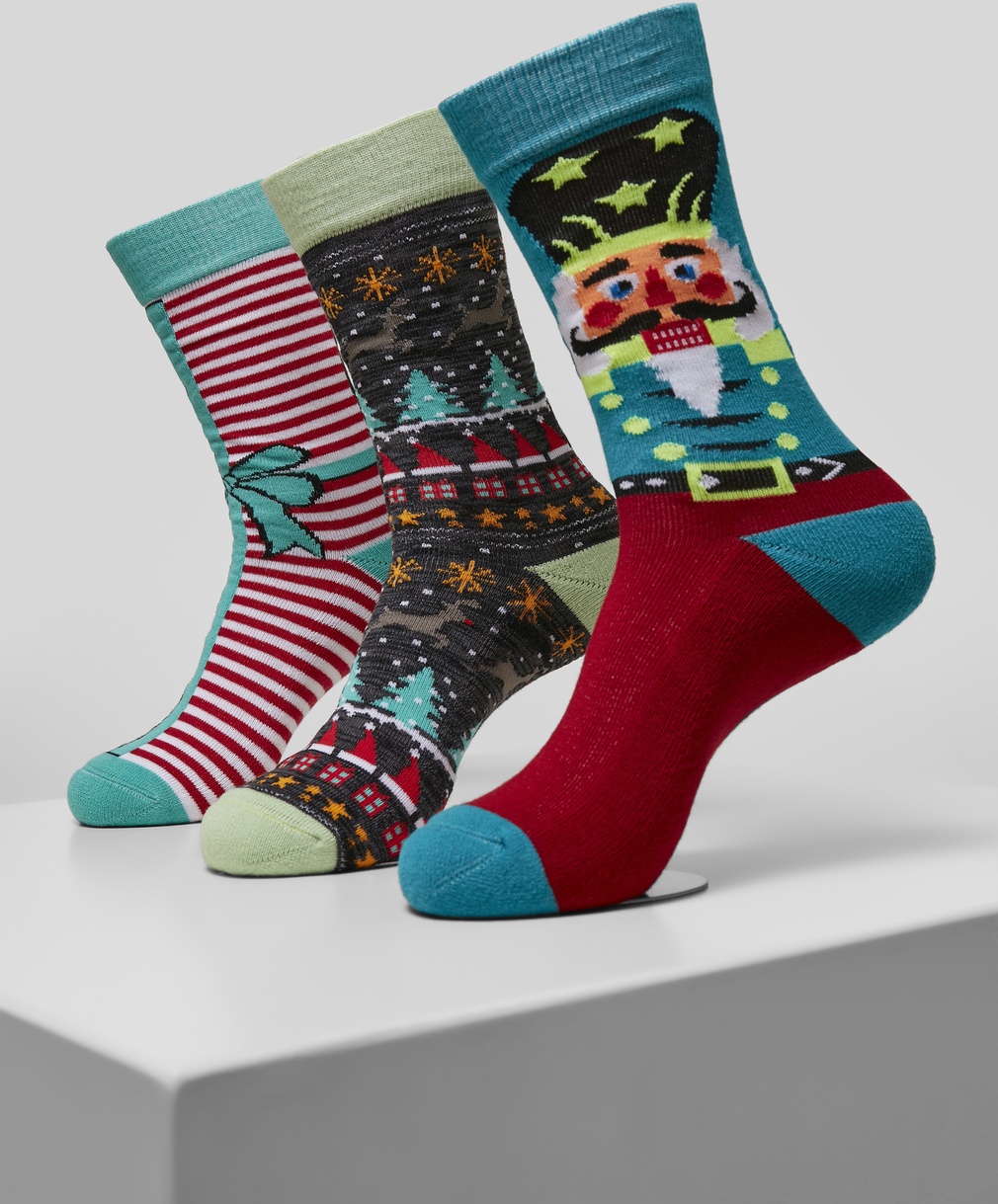 UrbanClassicsSockenChristmasNutcrackerSocks3-PackMulticolor