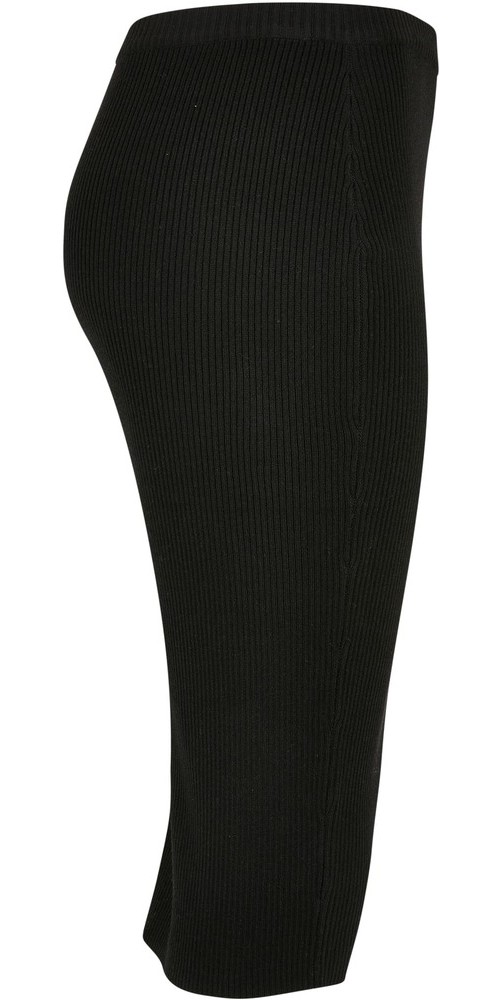 UrbanClassicsDamenRockLadiesRibKnitMidiSkirtBlack