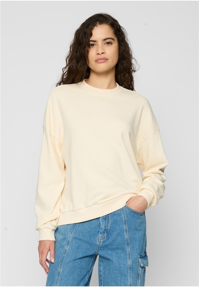 UrbanClassicsDamenPulloverLadiesOversizedLightTerryCrewneckTB6855Whitesand-3XL