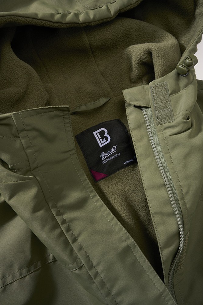 BranditWomenJackeLadiesWindbreakerfrontzipOlive