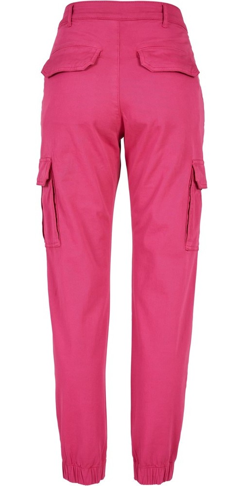 UrbanClassicsDamenHoseLadiesCottonTwillUtilityPantsHibiskusPink-26