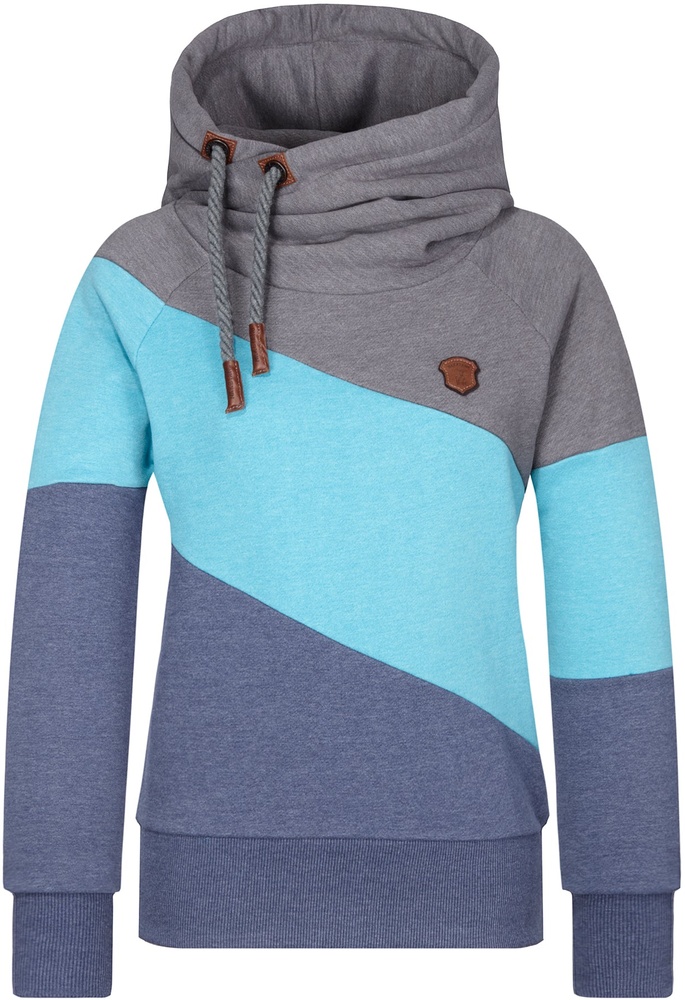 NaketanoDamenHoodieElChapoknows1801-0293DarkGreyMelangeFreshBlueMelangeBluereyMelange-XS