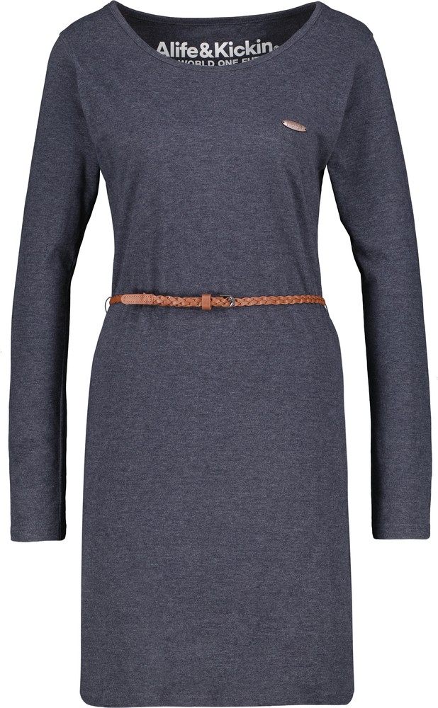 AlifeKickinDamenSommerkleidEllinAKALongsleeveDressMarineMelange-2XL
