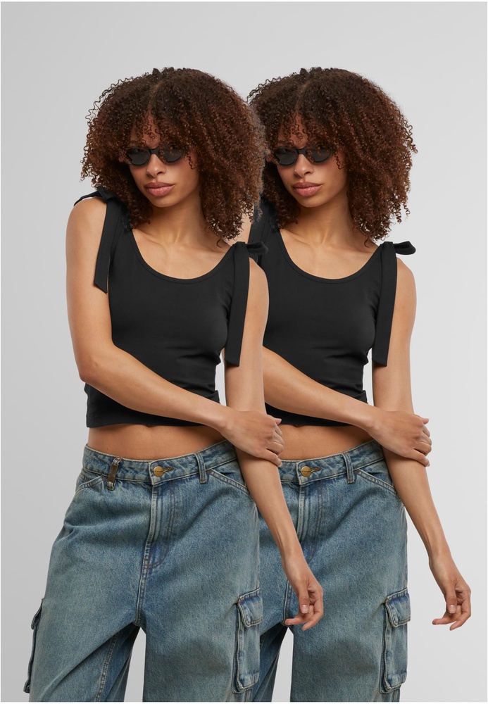 UrbanClassicsDamenT-ShirtLadiesTiedBasicJerseyTop2-PackTB7520A