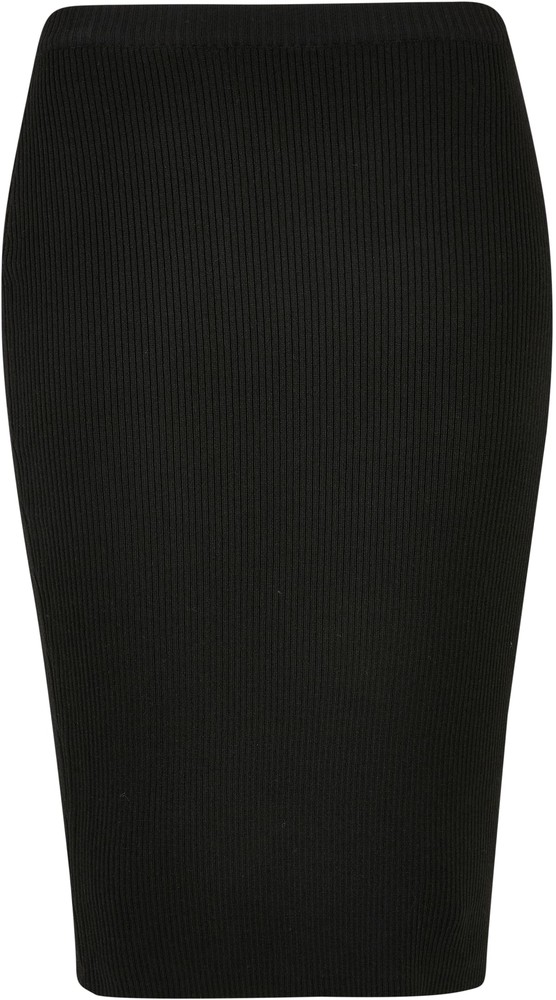 UrbanClassicsDamenRockLadiesRibKnitMidiSkirtBlack