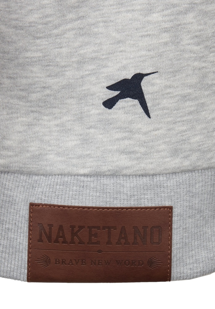 NaketanoDamenPulloverKrokettenhorst1801-0102AlloverBirdsGrey-XS