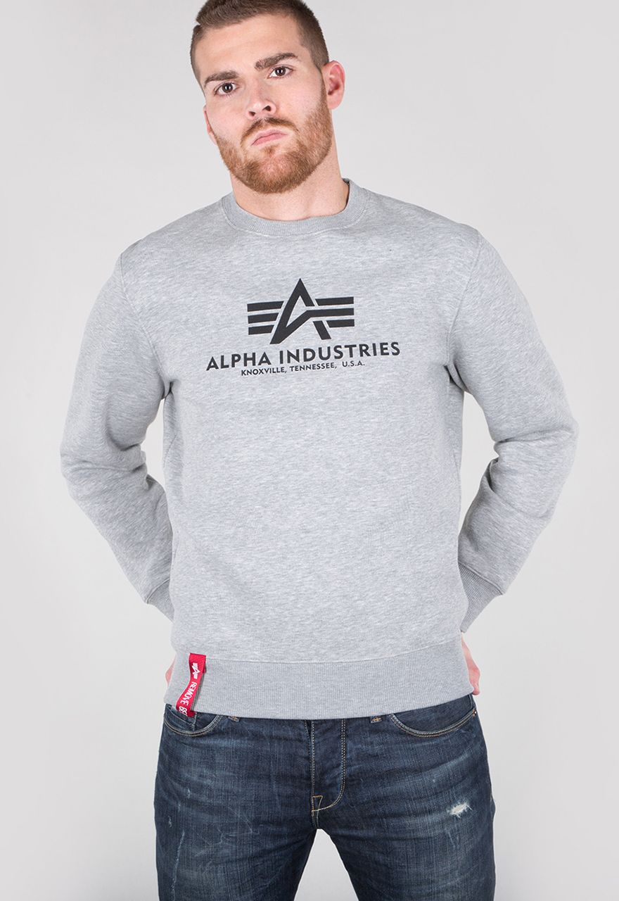 AlphaIndustriesBasicSweaterHoodiesSweatshirtsGreyHeather-XXL