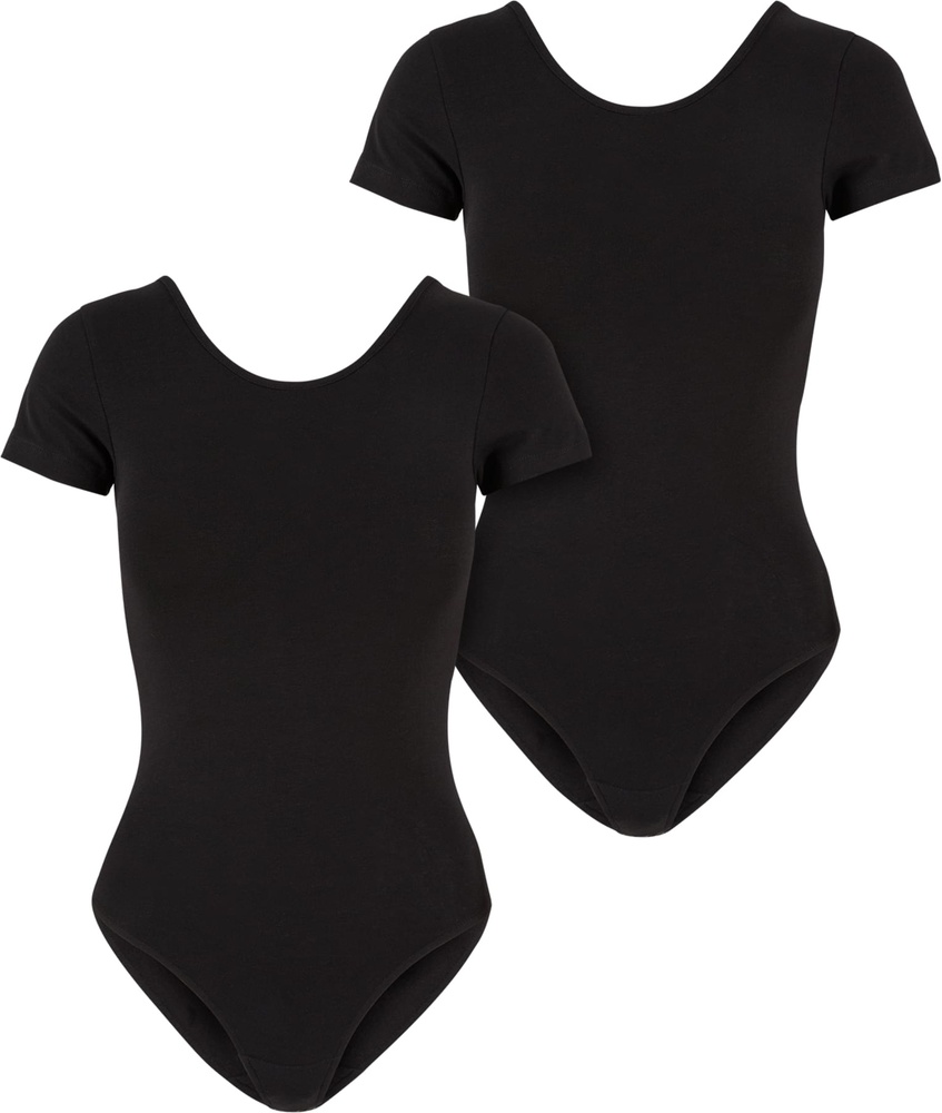 UrbanClassicsDamenLadiesOrganicStretchJerseyBody2-PackTB6170ABlackBlack-3XL