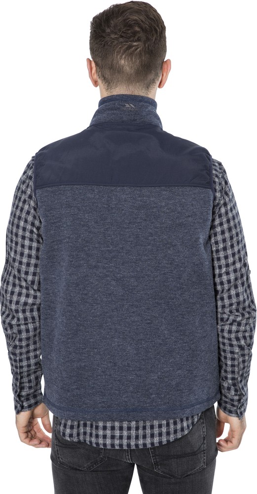 TrespassWesteLeafminer-MaleFleeceGiletAt300NavyMelange-L