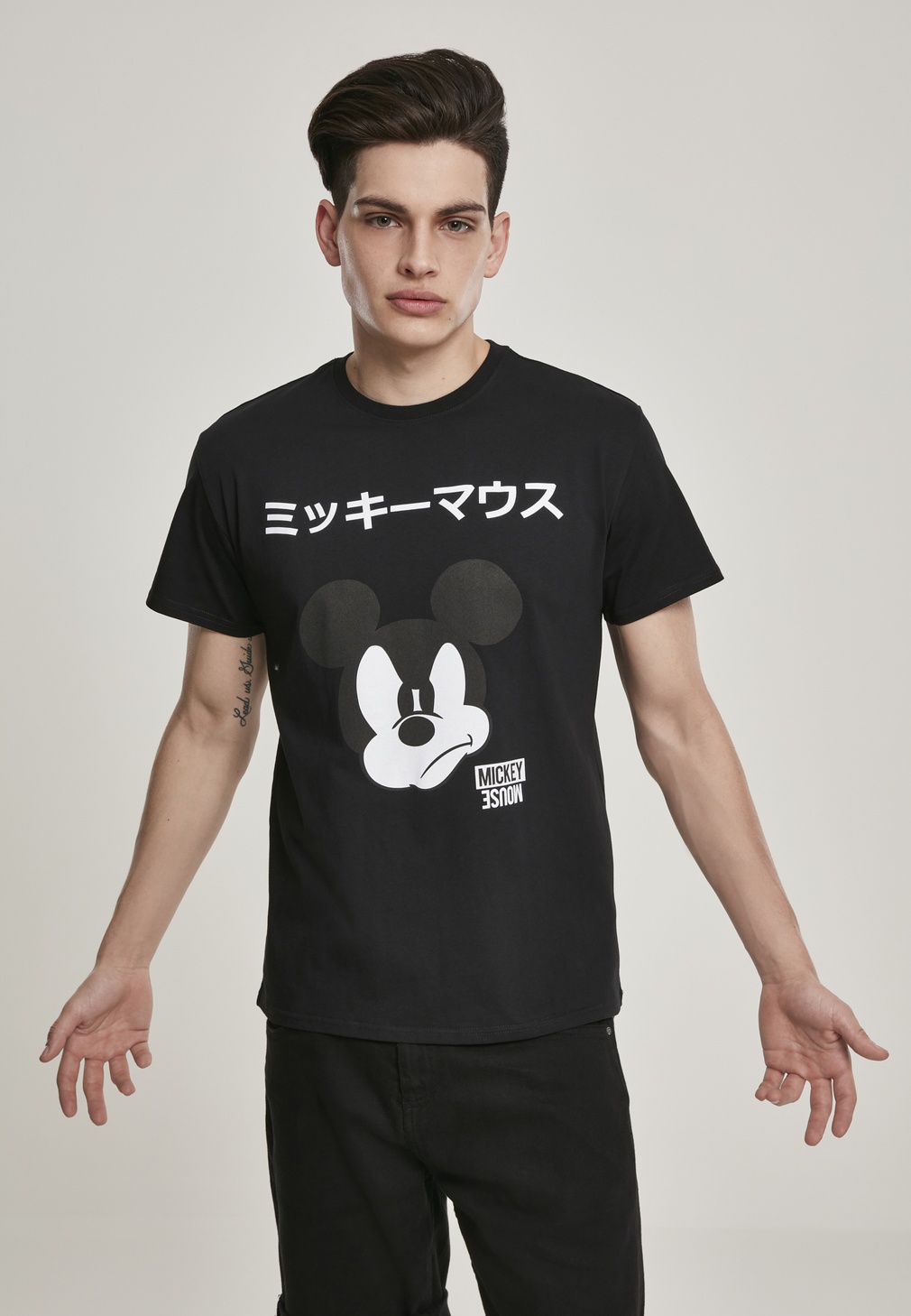 MerchcodeT-ShirtMickeyJapaneseTeeBlack-3XL