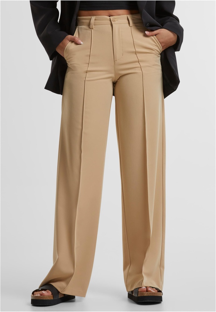 UrbanClassicsDamenStoffhoseLadiesWidePleatedPantsTB6843Unionbeige-26