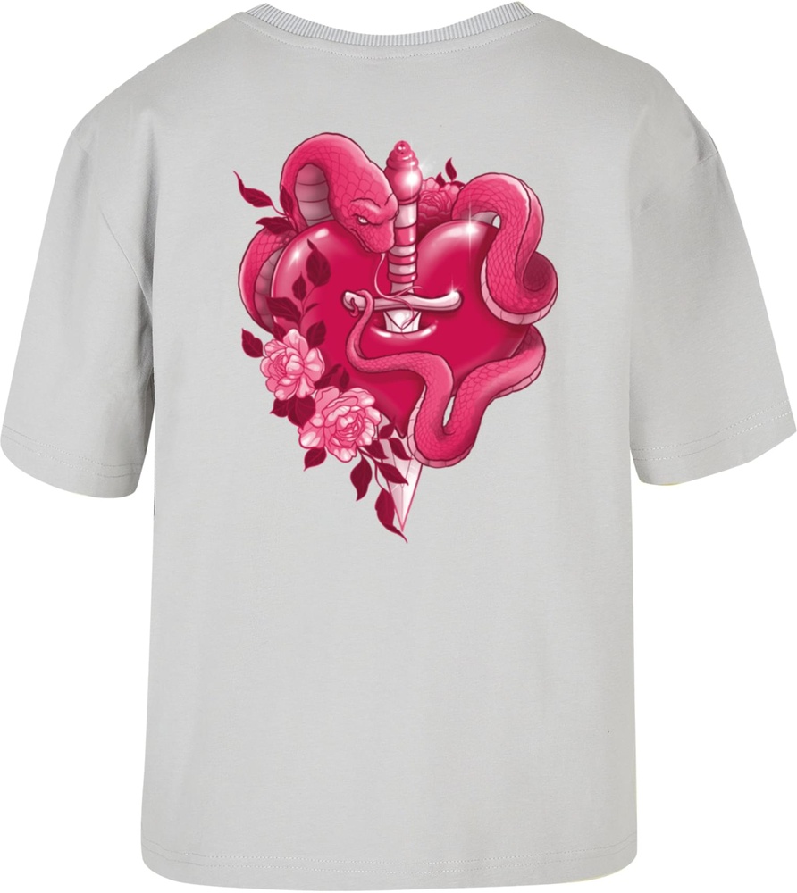 MissTeeDamenT-ShirtSnakesHeartTeeMST037Lightasphalt-3XL