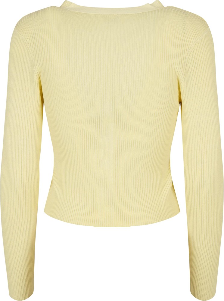 UrbanClassicsDamenLadiesShortRibKnitCardiganSoftyellow-3XL