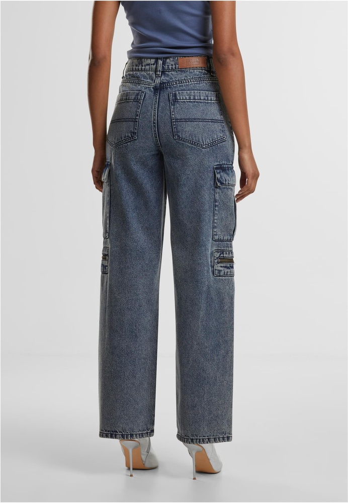 UrbanClassicsDamenLadiesLooseUtilityDenimPantsTB6925DirtyWashed-26