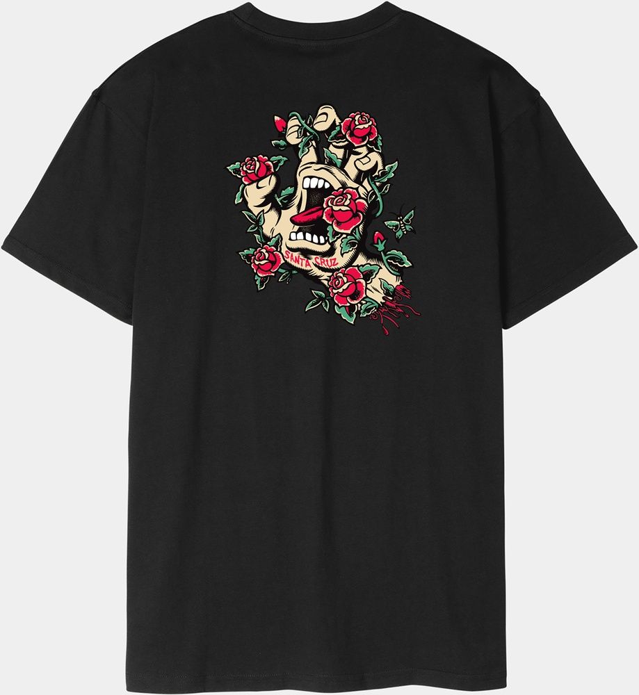 SantaCruzScreamingRoseFlashHandT-ShirtSCM-T3387Black-XS