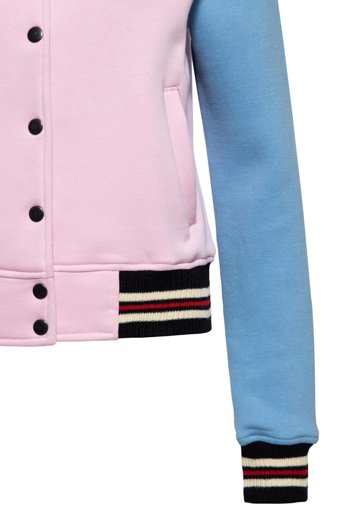 QueenKerosinDamenCollegeRaglanSweatJackeQueenOfLibertyQKU44004SoftPink-XS