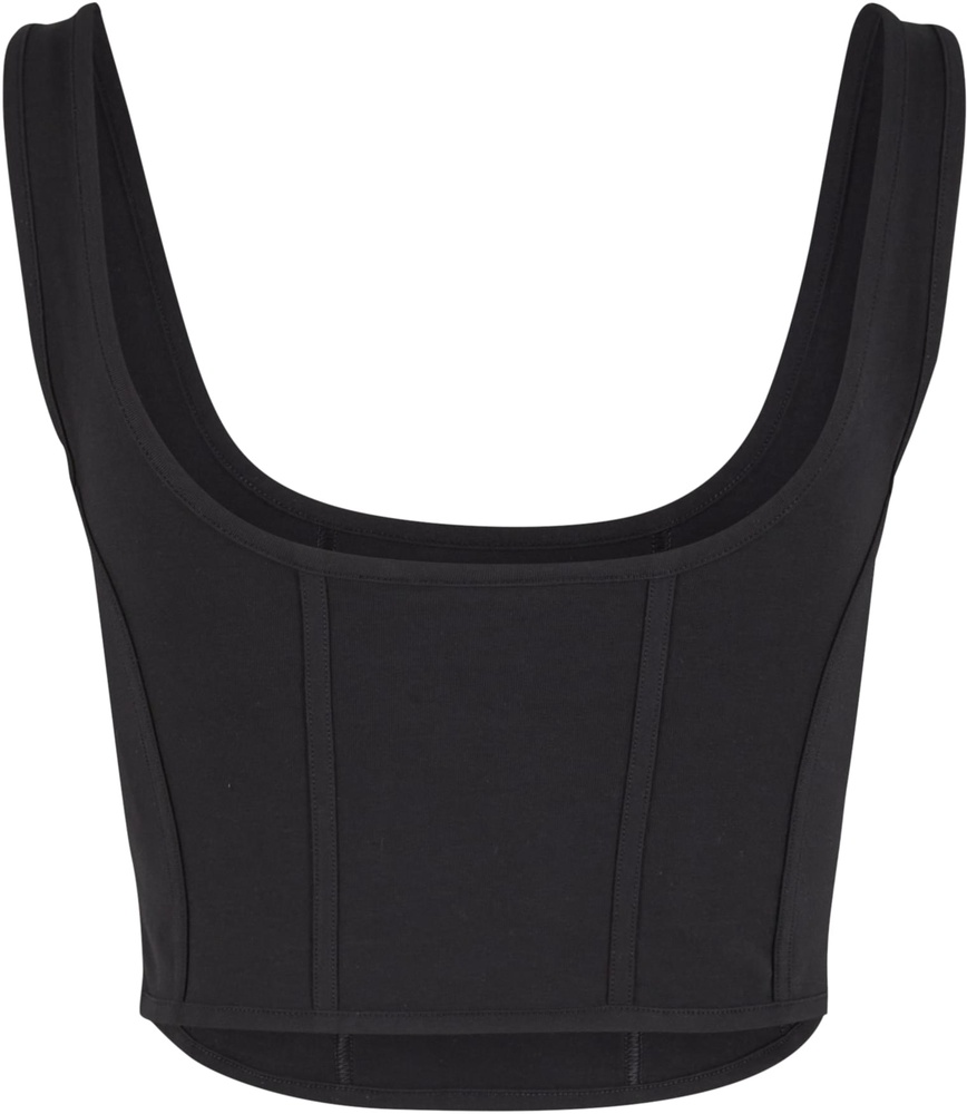 UrbanClassicsDamenT-ShirtLadiesJerseyCorsageTopTB7534Black-L