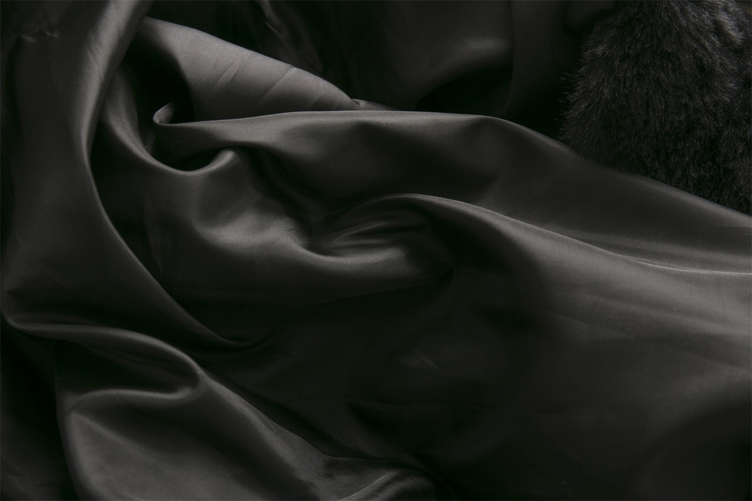 UrbanClassicsKinderMantelGirlsHoodedTeddyCoatBlack