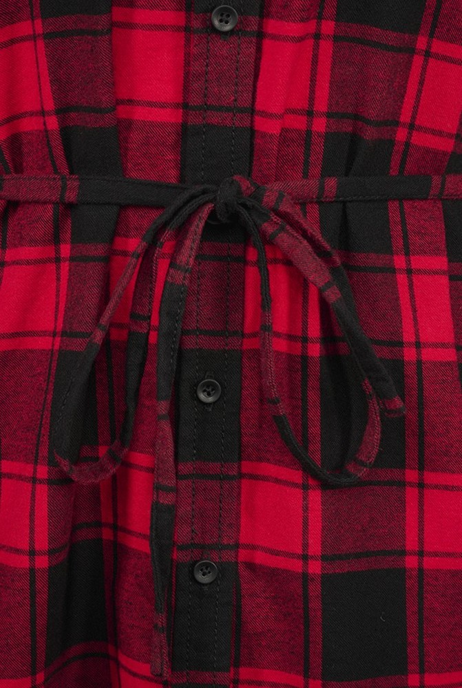 BranditDamenKleidLadiesLongshirtLucyRedBlack-XS