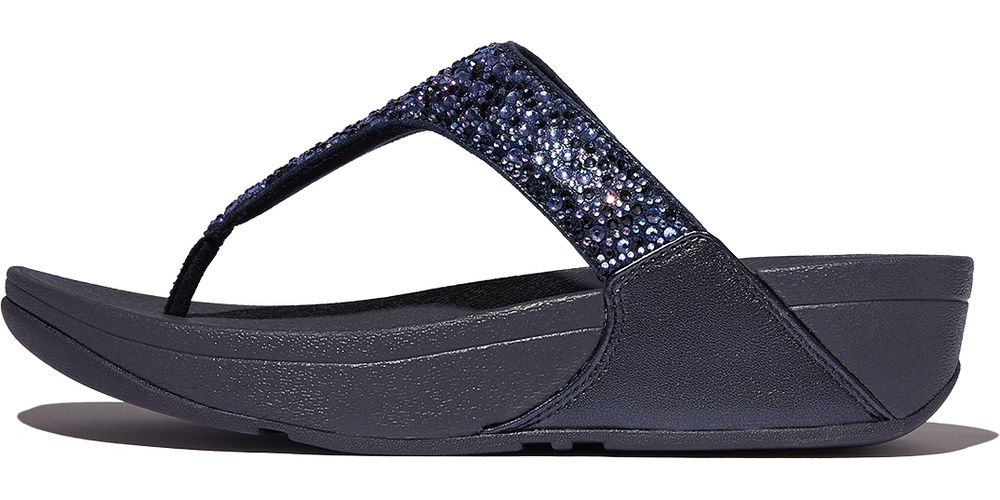 FitFlopDamenFlipFlopsLuluCrystal-MixToe-PostSandalsJE3MidnightNavy-36